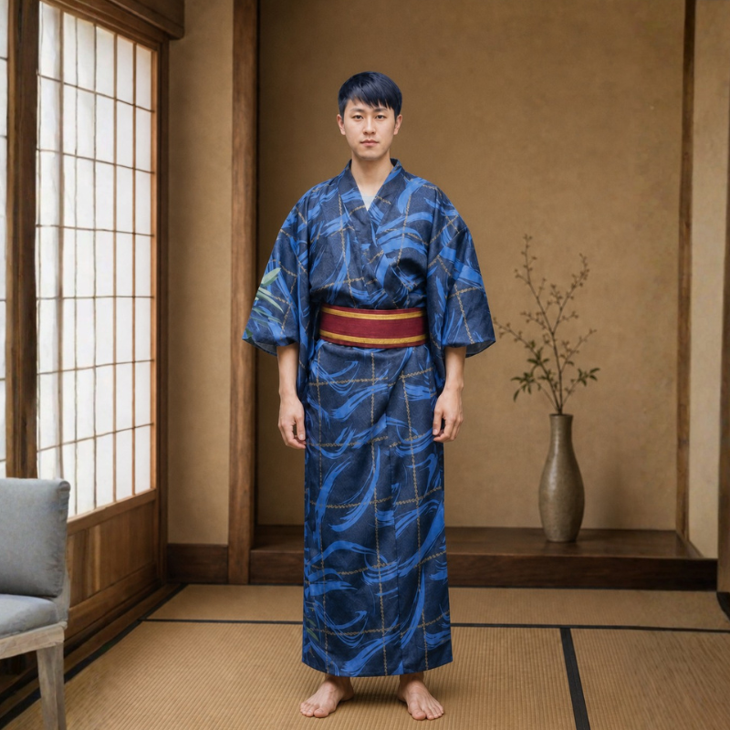 Kimono traditionnel japonais homme