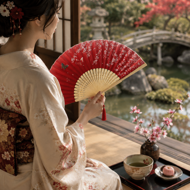 Éventail japonais ancien