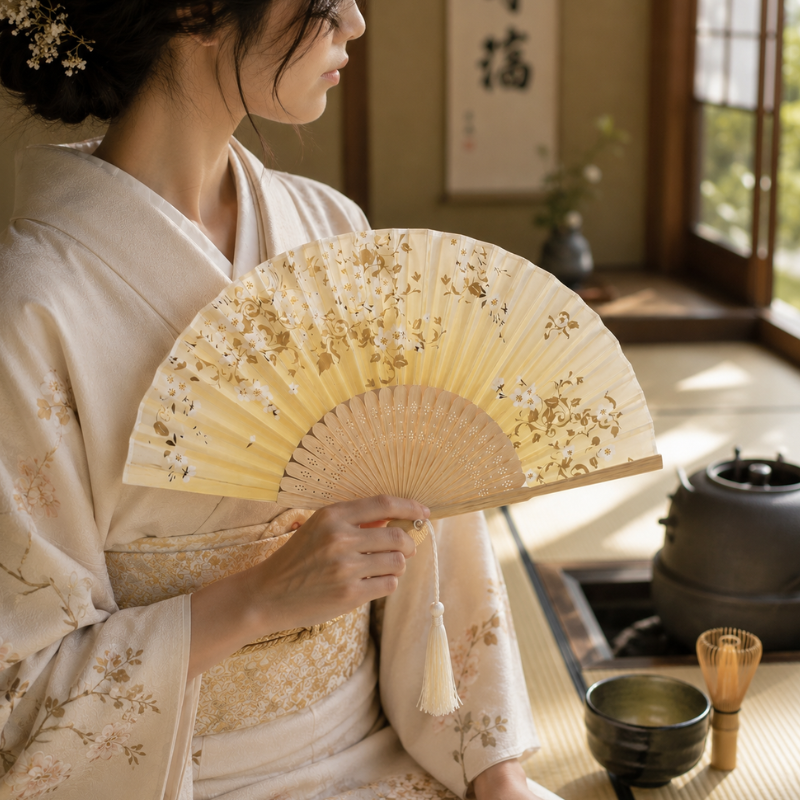 Éventail japonais ancien