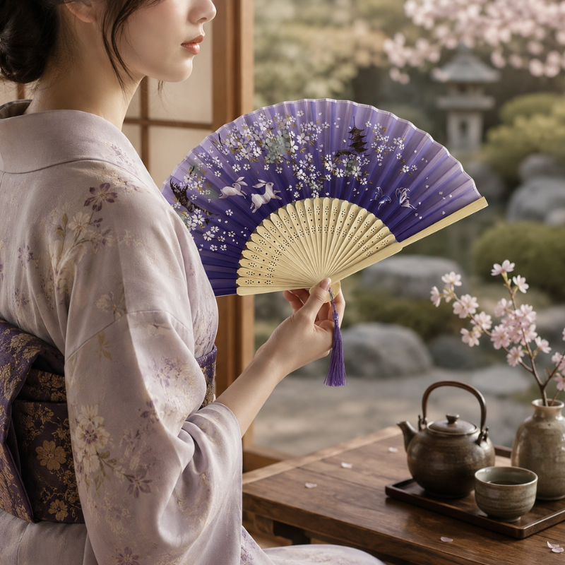 Éventail japonais ancien