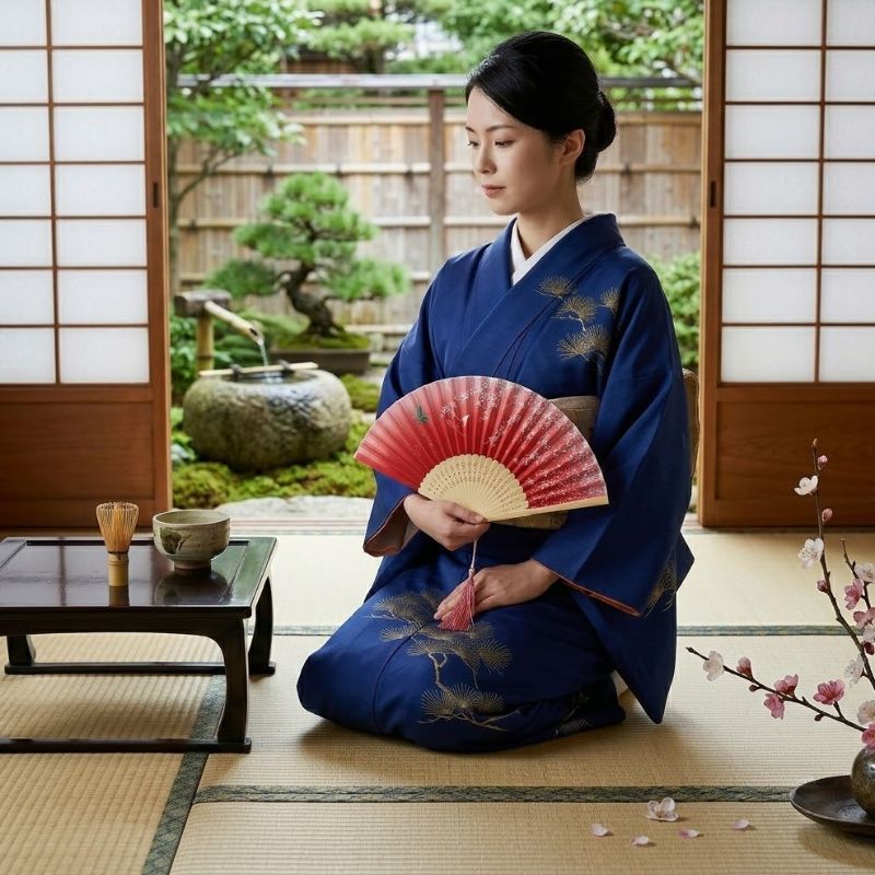Éventail japonais ancien