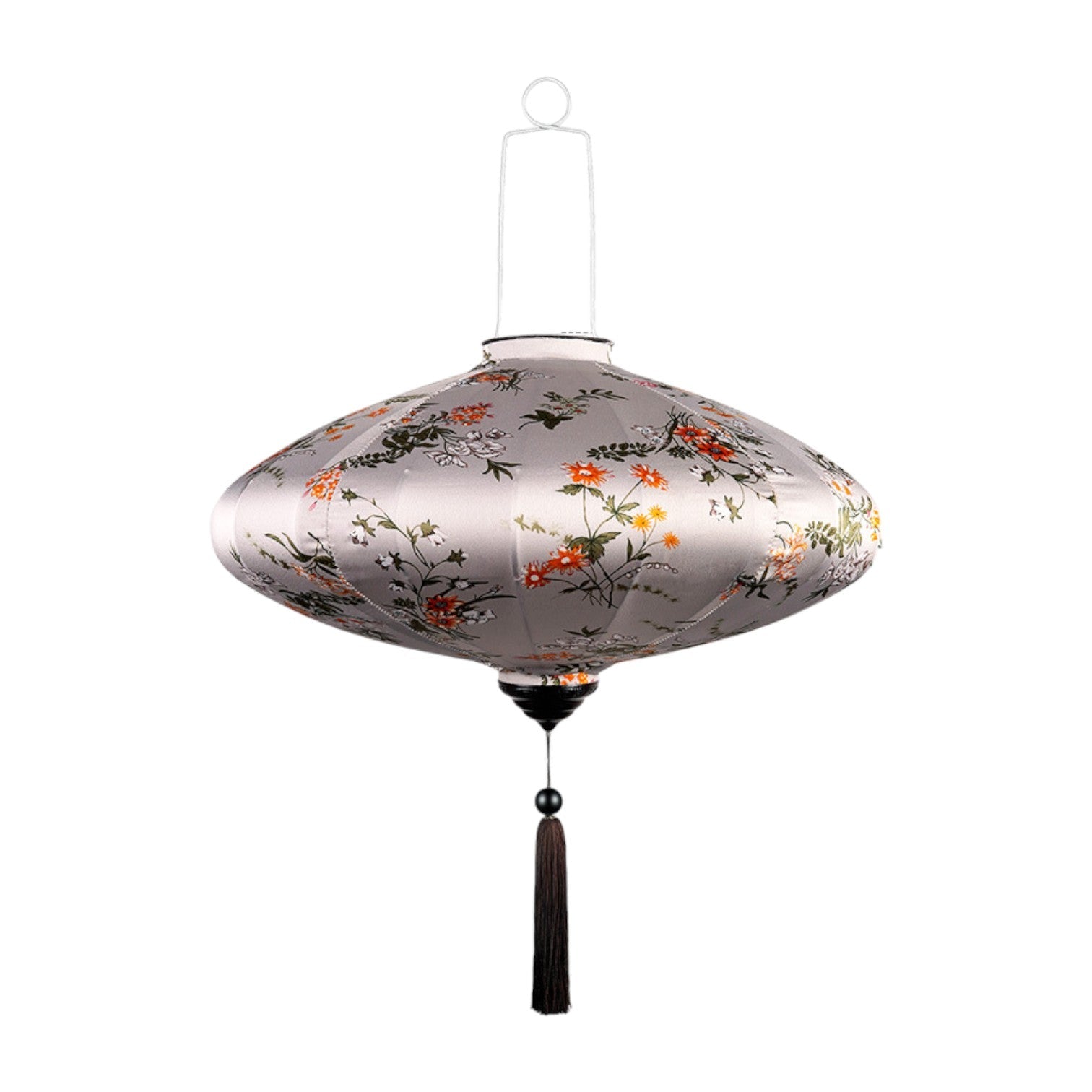 ancienne lanterne soie peinte japonais - 2 / 24X41cm