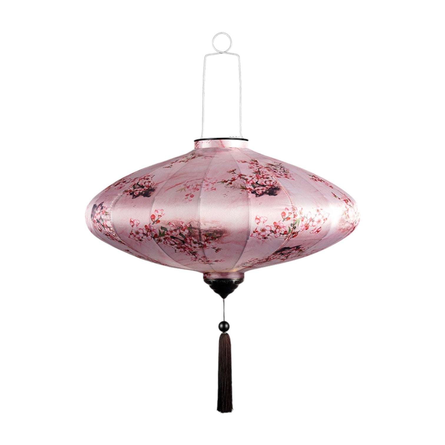 ancienne lanterne soie peinte japonais - 3 / 24X41cm