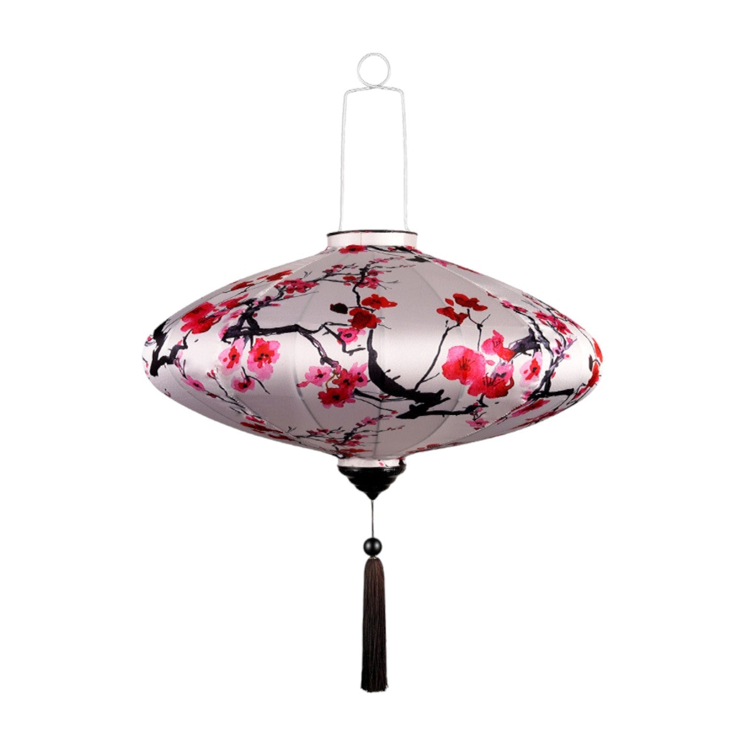 ancienne lanterne soie peinte japonais - 5 / 24X41cm
