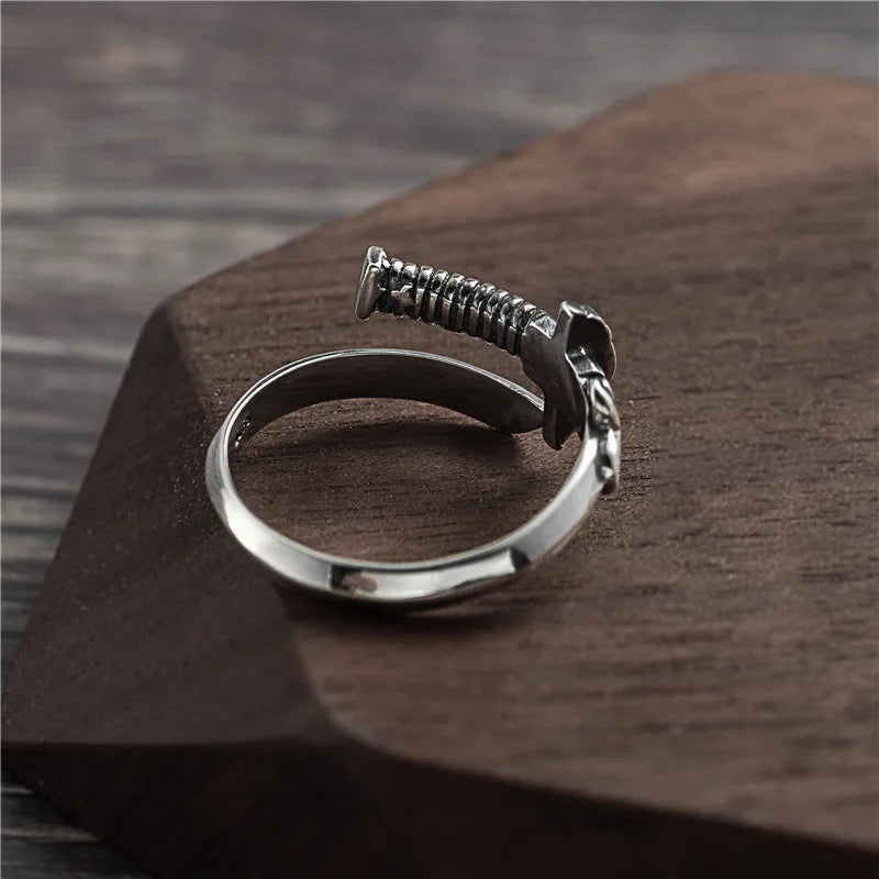 Bague Katana en Argent ’Hikari’ - redimensionnable