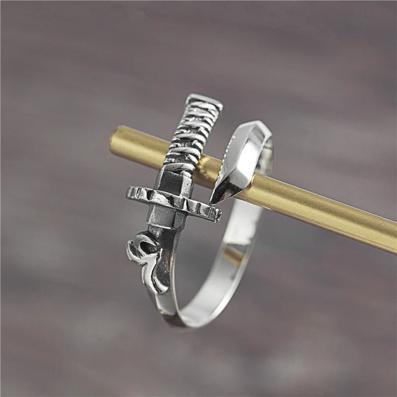 Bague Katana en Argent ’Hikari’ - redimensionnable