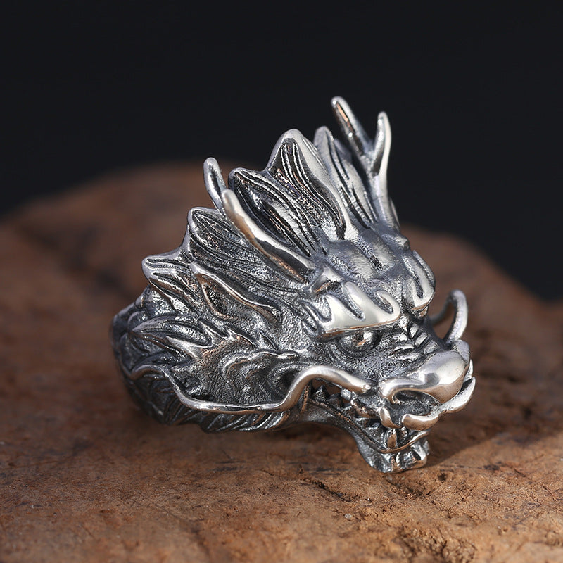 Bague Tête de Dragon - Redimensionnable