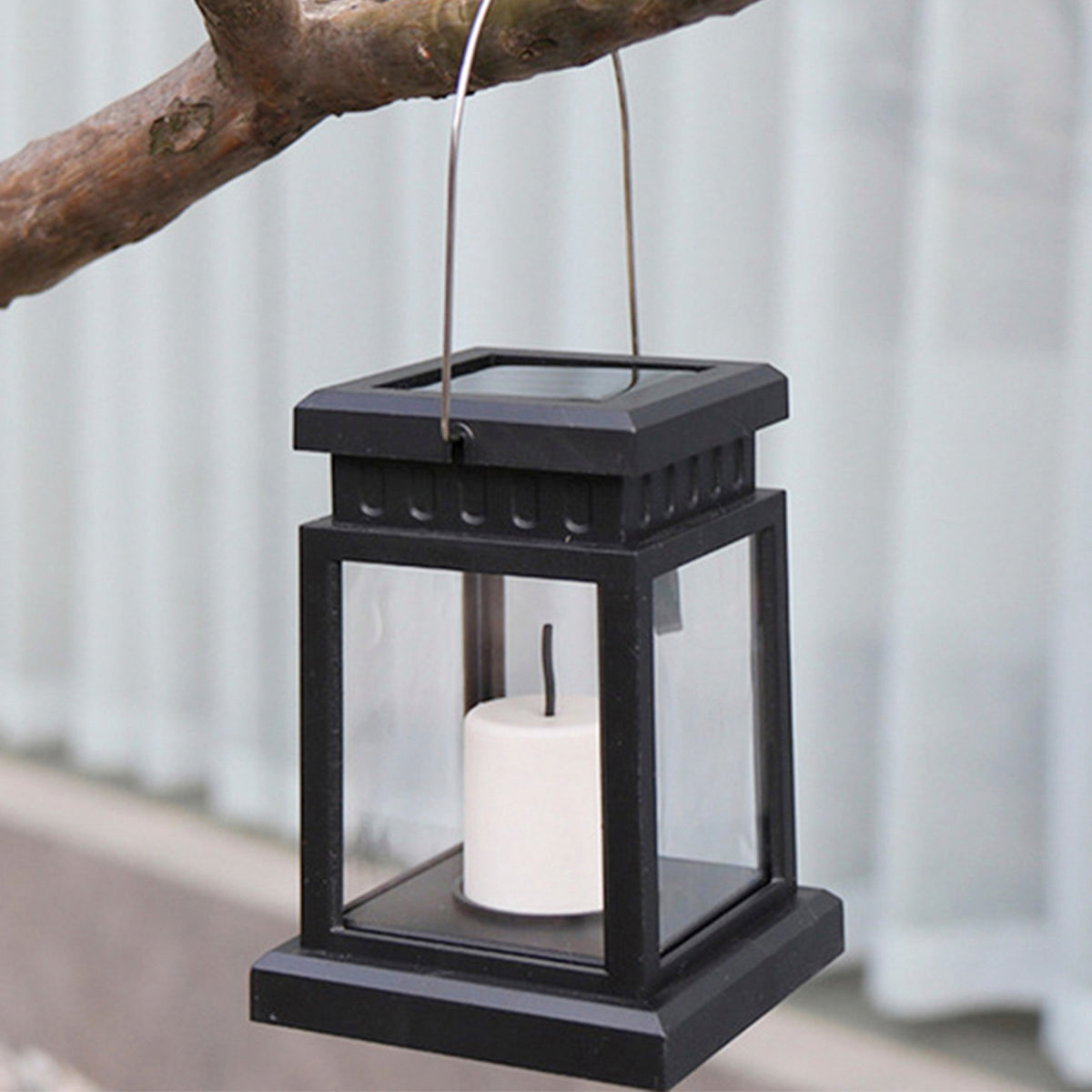 balise lanterne de jardin solaire 4 led style japonais