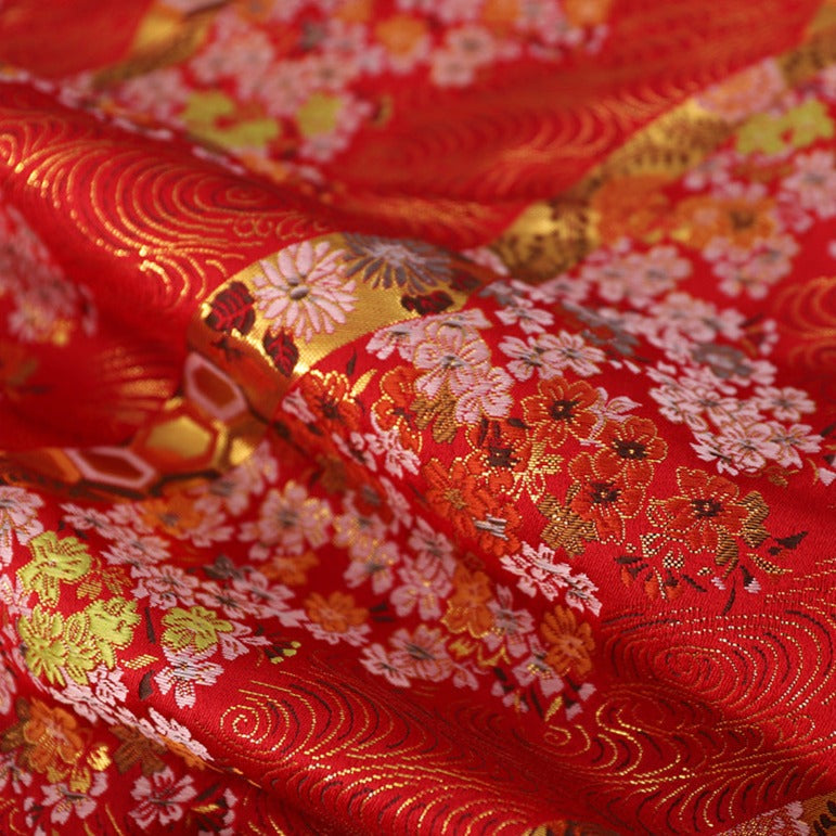 Ceinture Obi Tissu Rouge