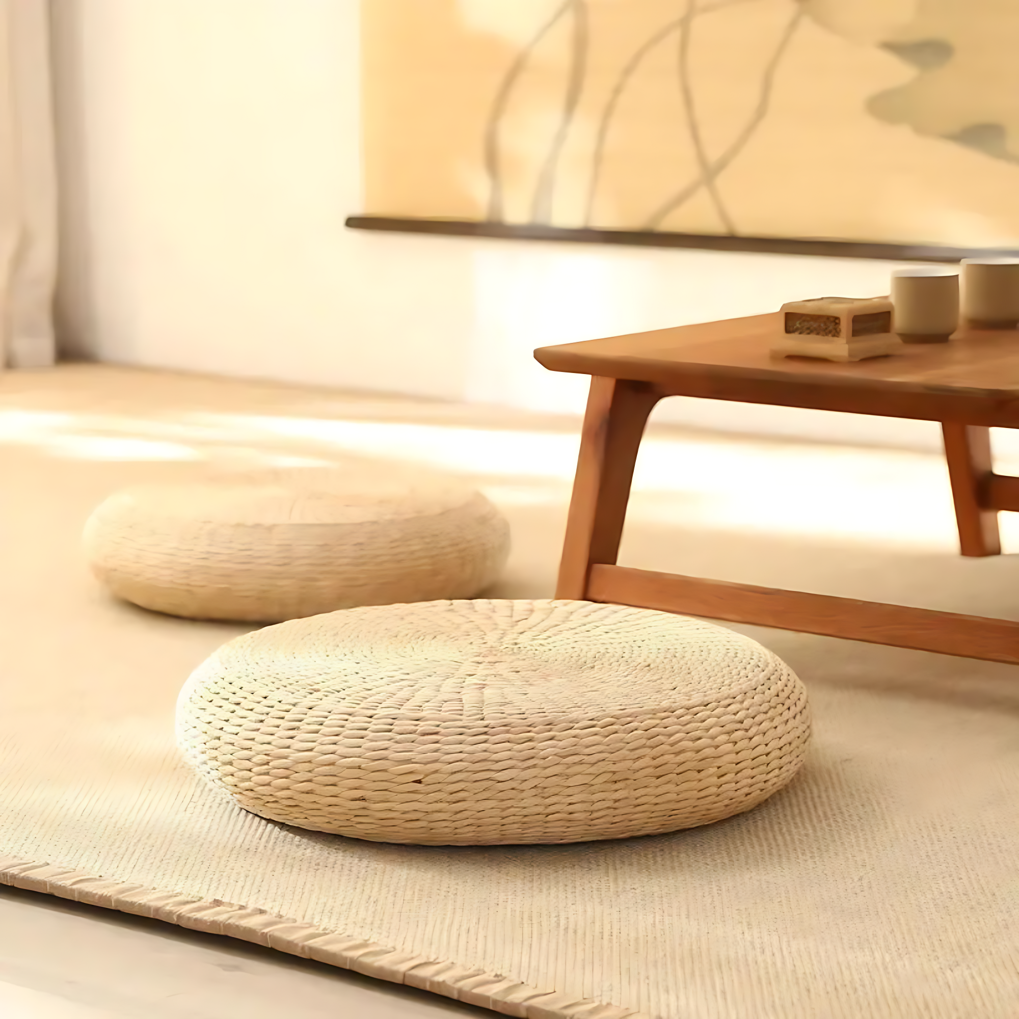Coussin de Sol Rond Japonais