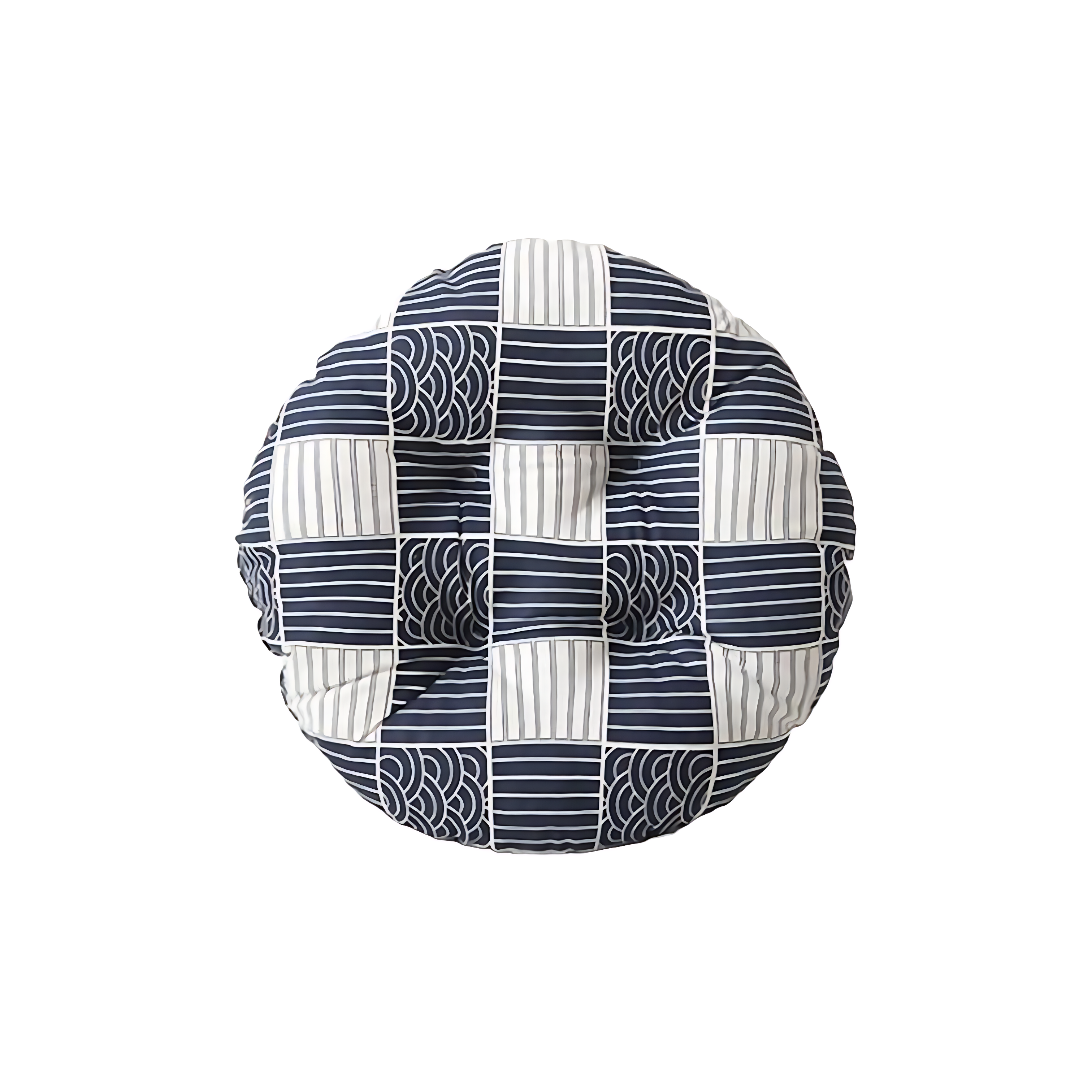 Coussin Japonais Rond ’Motif Seigaiha’