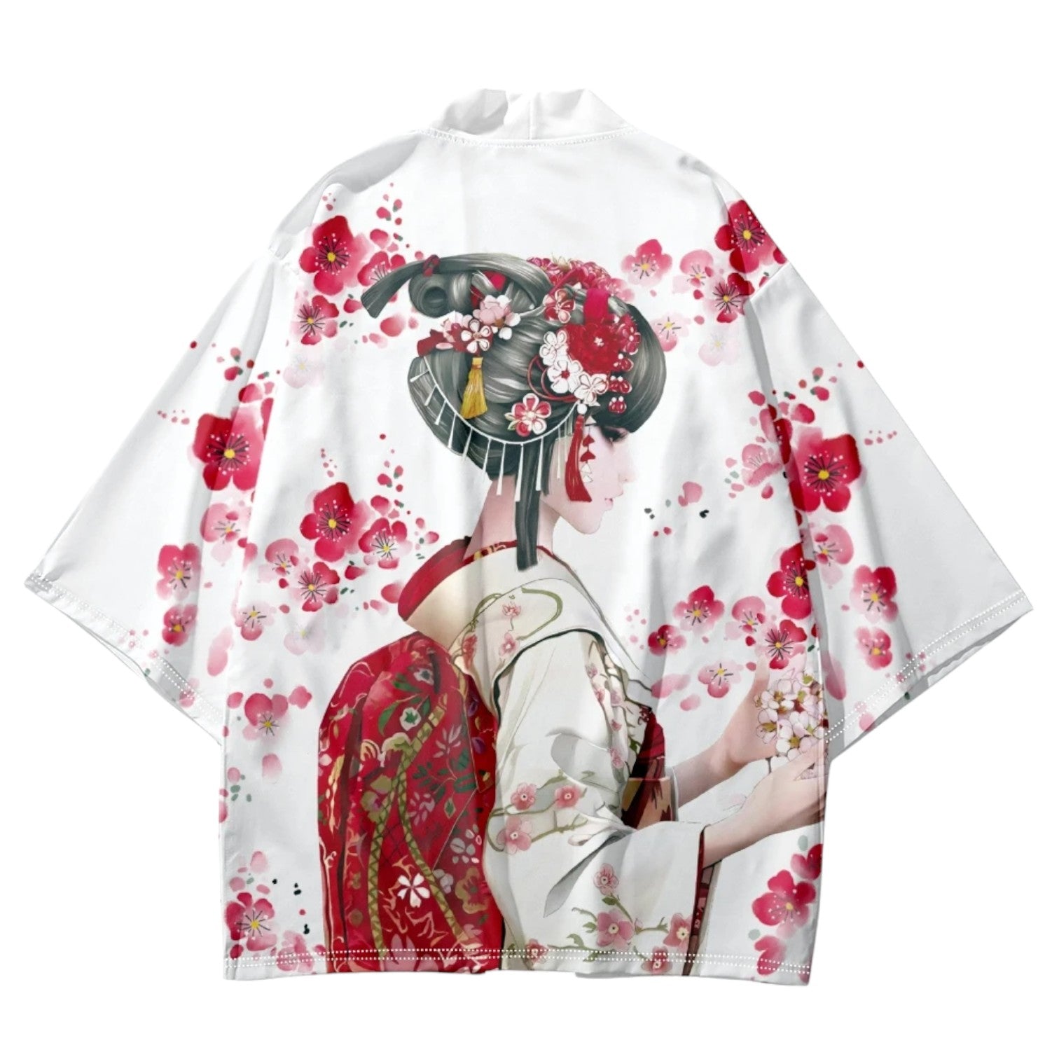 Geisha Cardigan ’Sakura x Geiko’ - Blanc / S