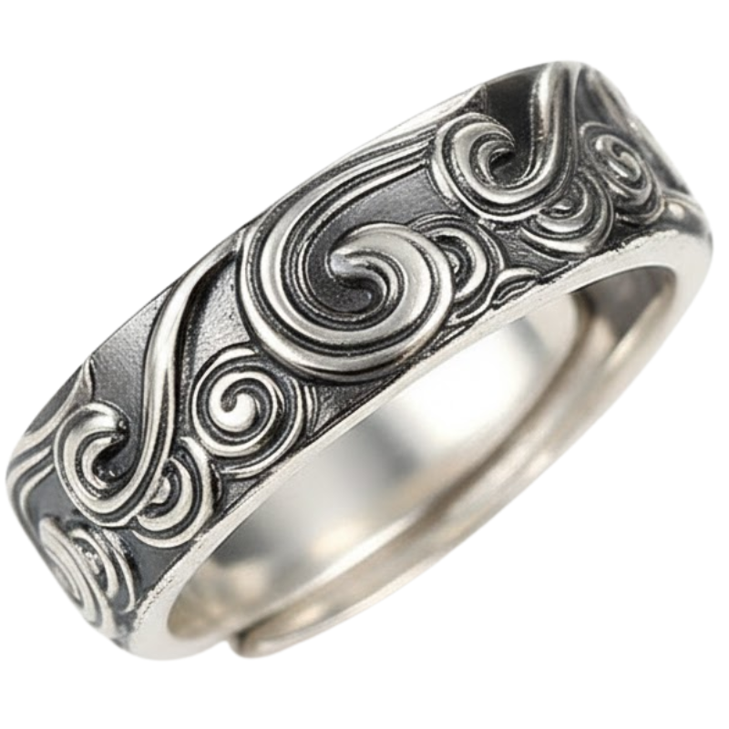Bague japonaise motif eau