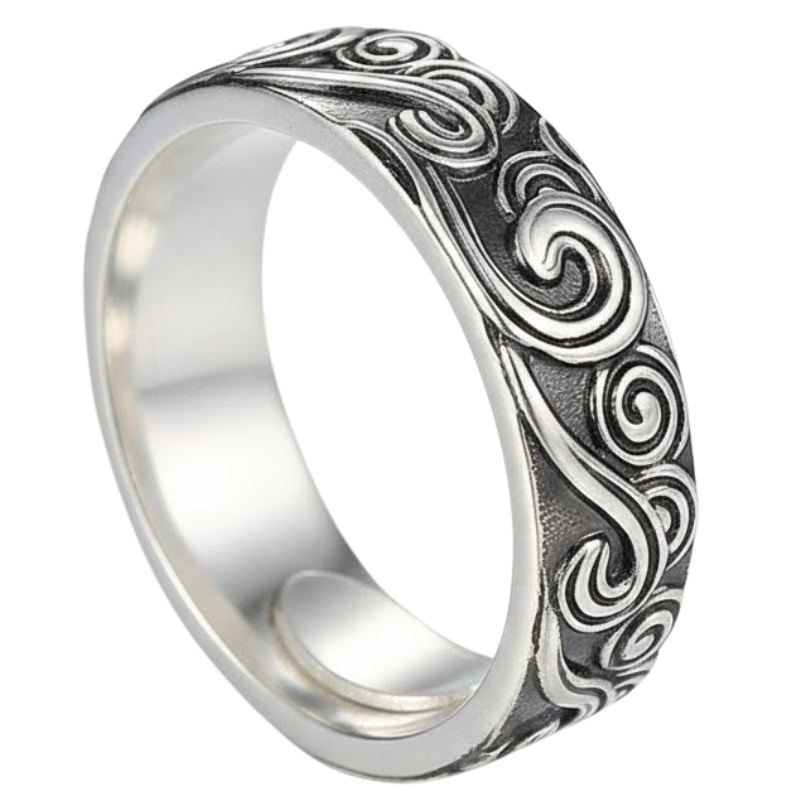 Bague japonaise motif eau