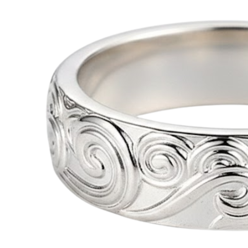 Bague japonaise motif eau
