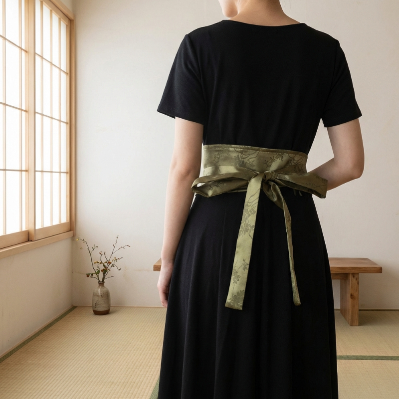 Ceinture obi bleu