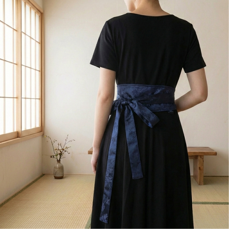 Ceinture obi bleu