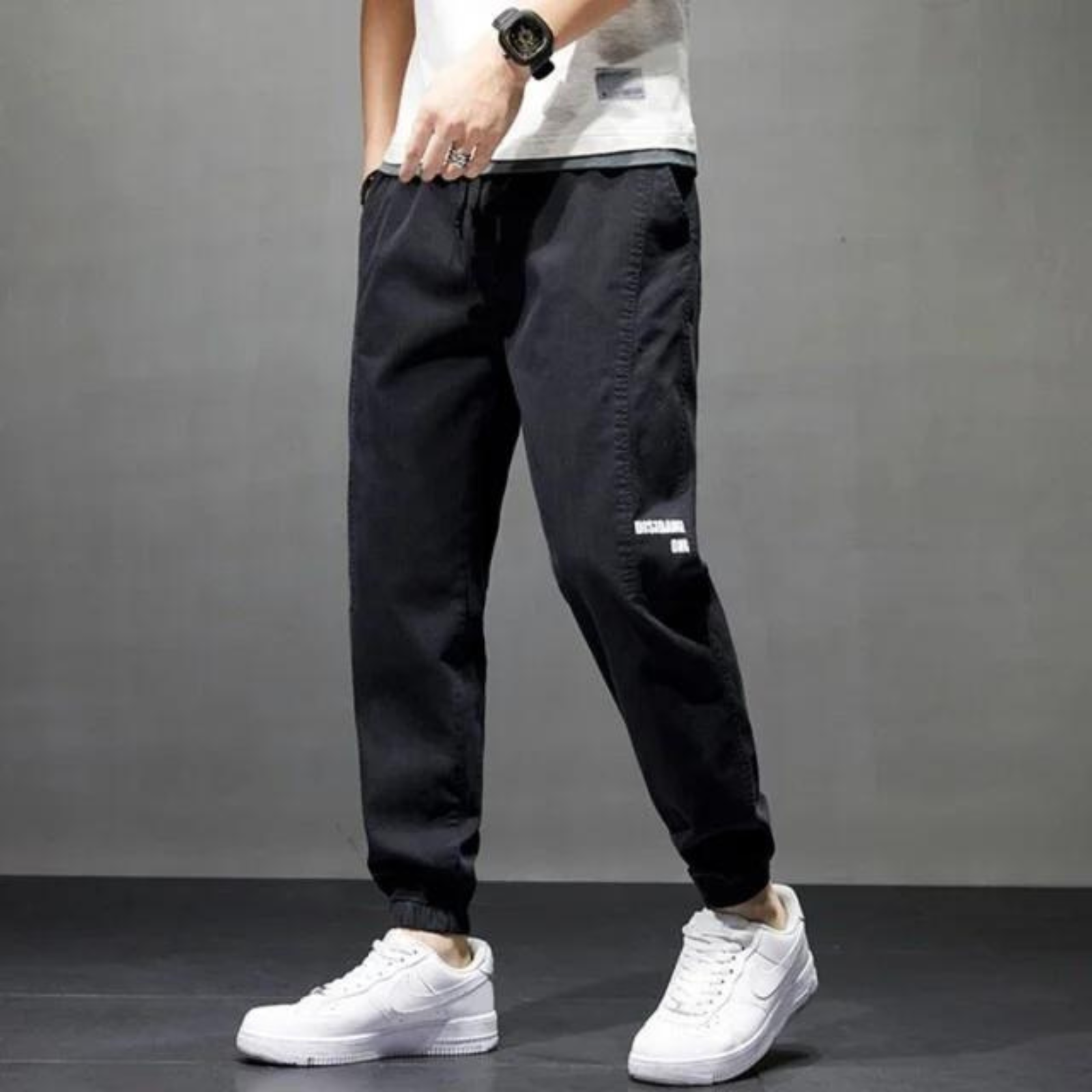 Jean Taille Élastique Homme - Noir / M