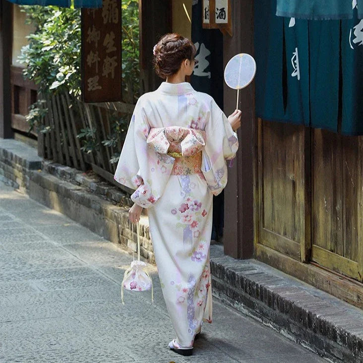 Kimono Japonais Beige - S