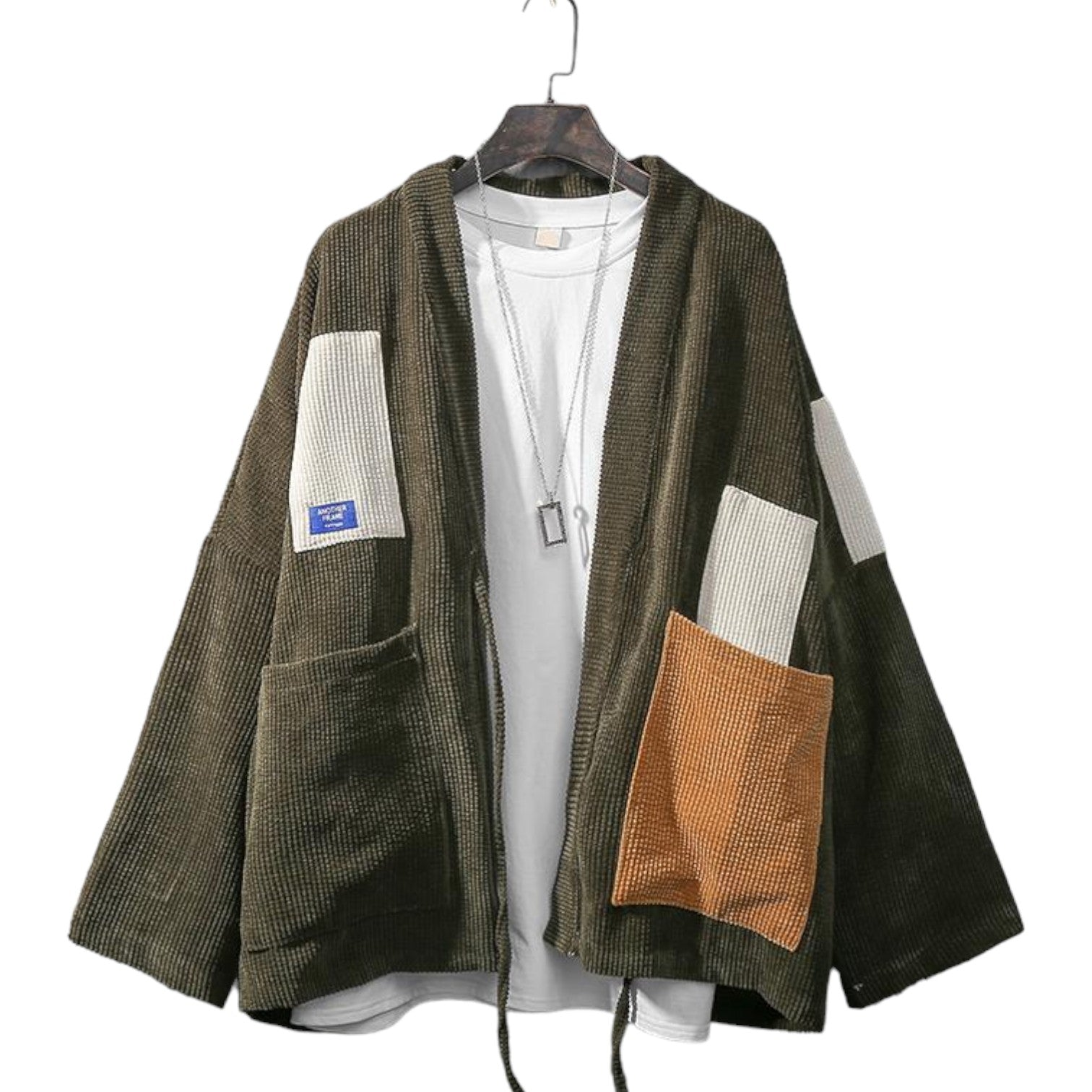 Kimono Velours Brodé - Vert / S