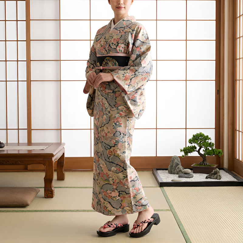 Geta plateforme japonaise femme