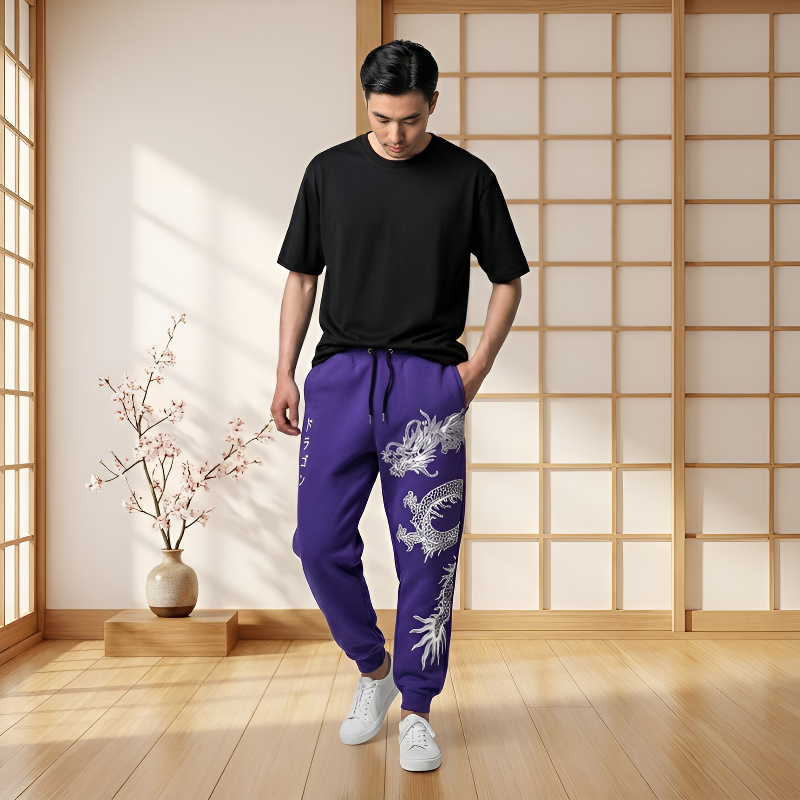 Pantalon motif japonais