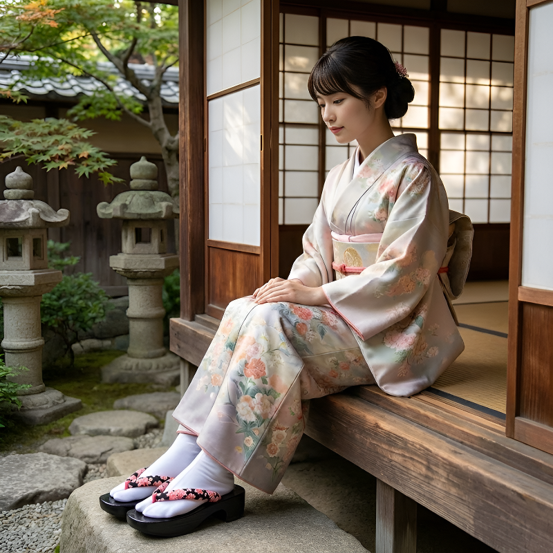Geta plateforme japonaise femme