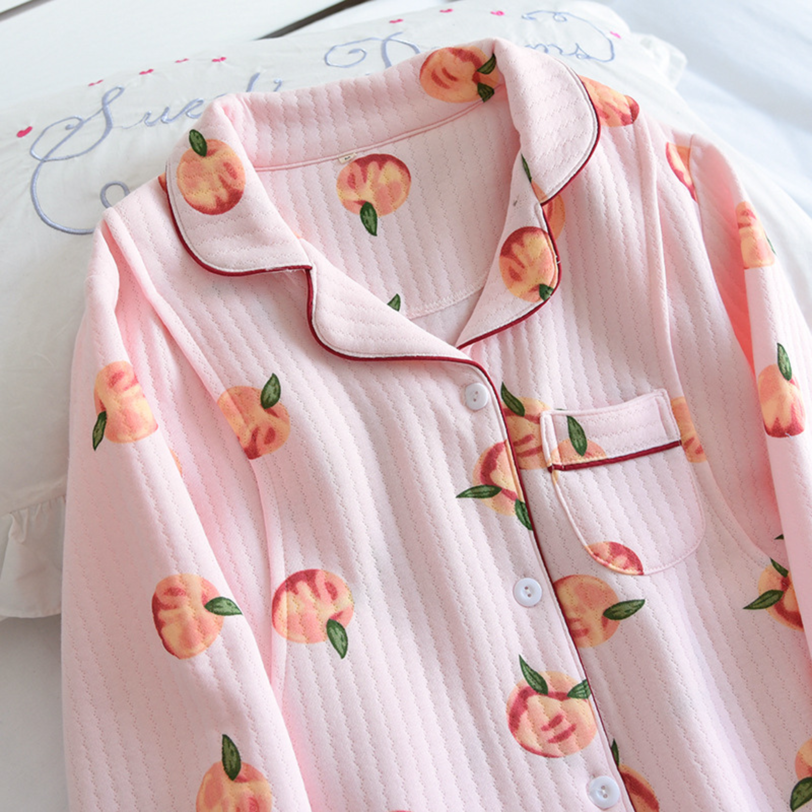 Pyjama Japonais en Gaze de Coton - Rose / M