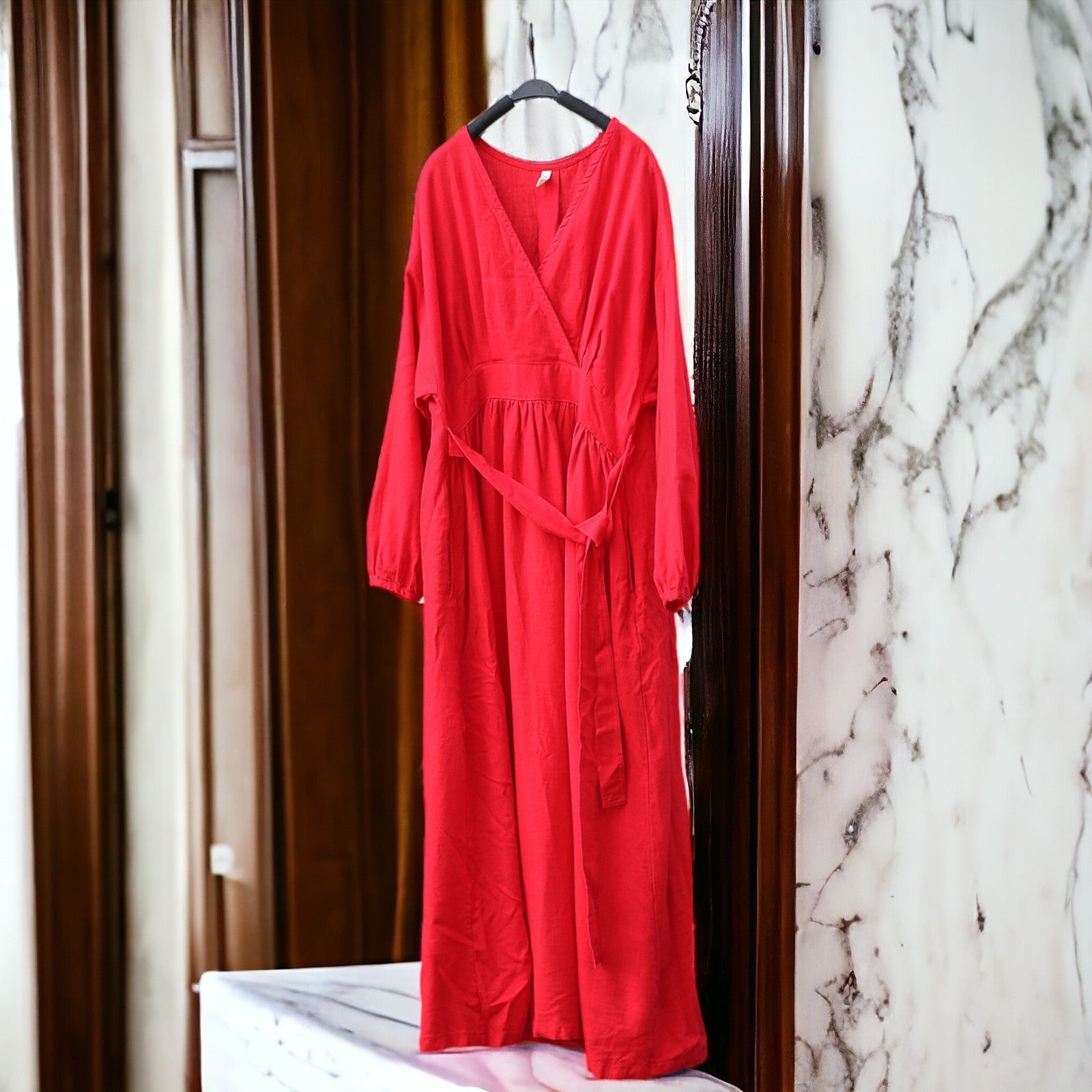 Robe Inspiration Japonaise - Rouge / Taille unique