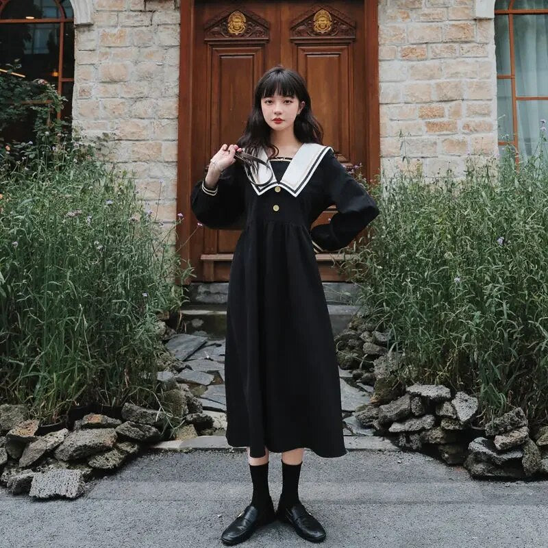 Robe Japonaise Noire ’Sashiko’