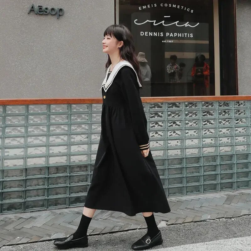 Robe Japonaise Noire ’Sashiko’