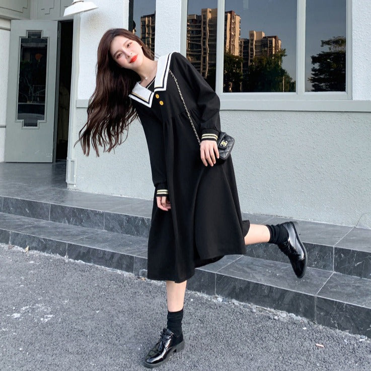 Robe Japonaise Noire ’Sashiko’