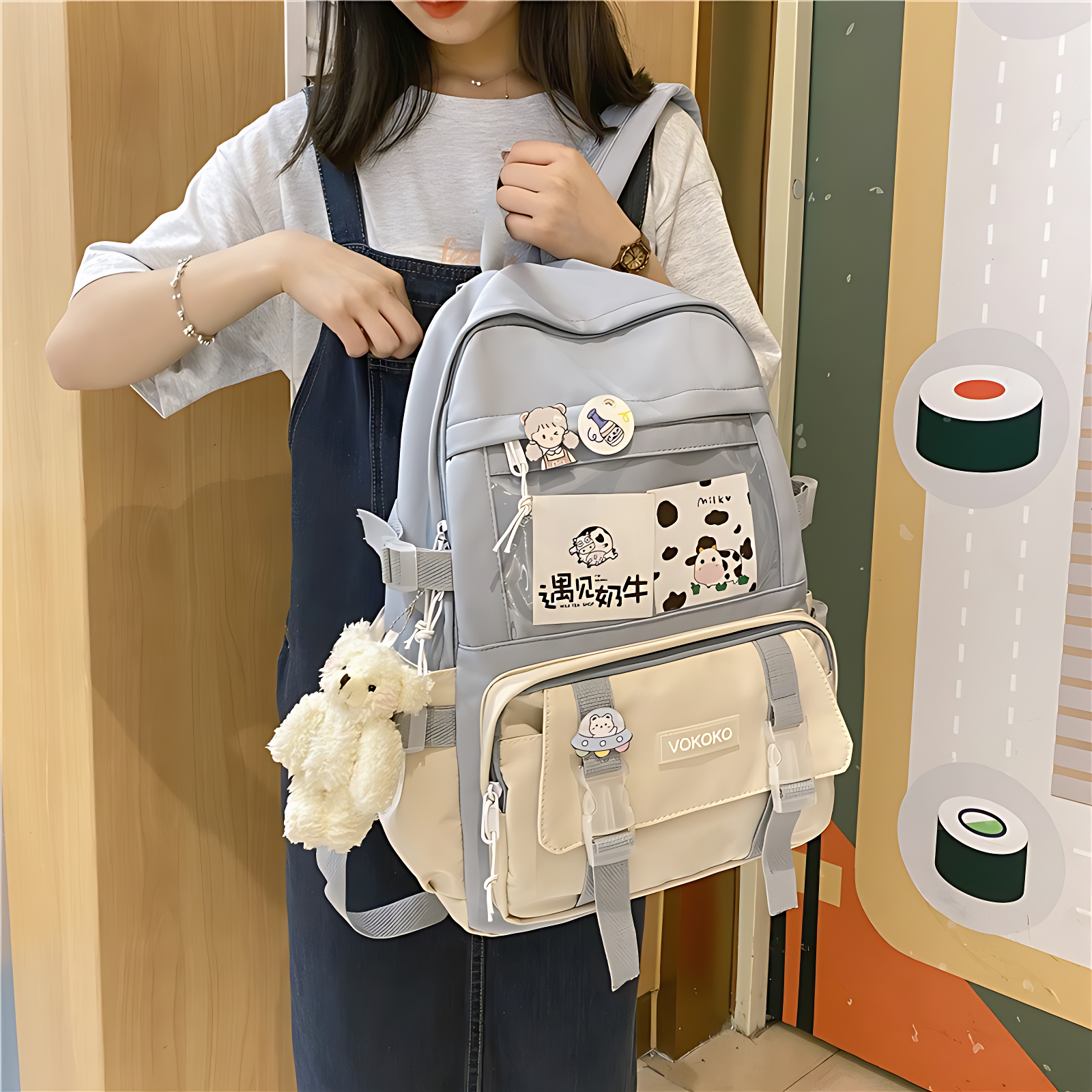 sac à dos kawaii japonais - Bleu
