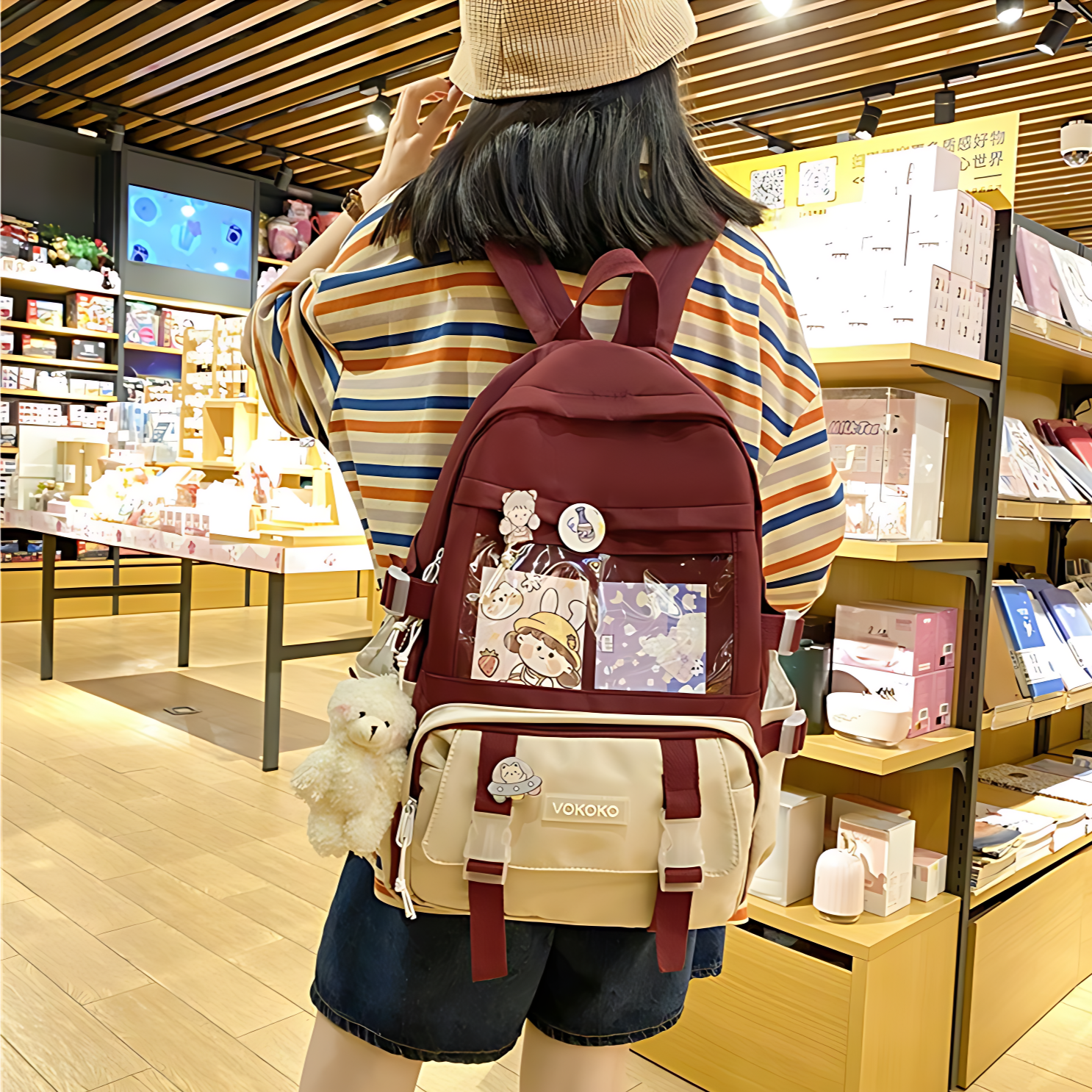 sac à dos kawaii japonais - Rouge
