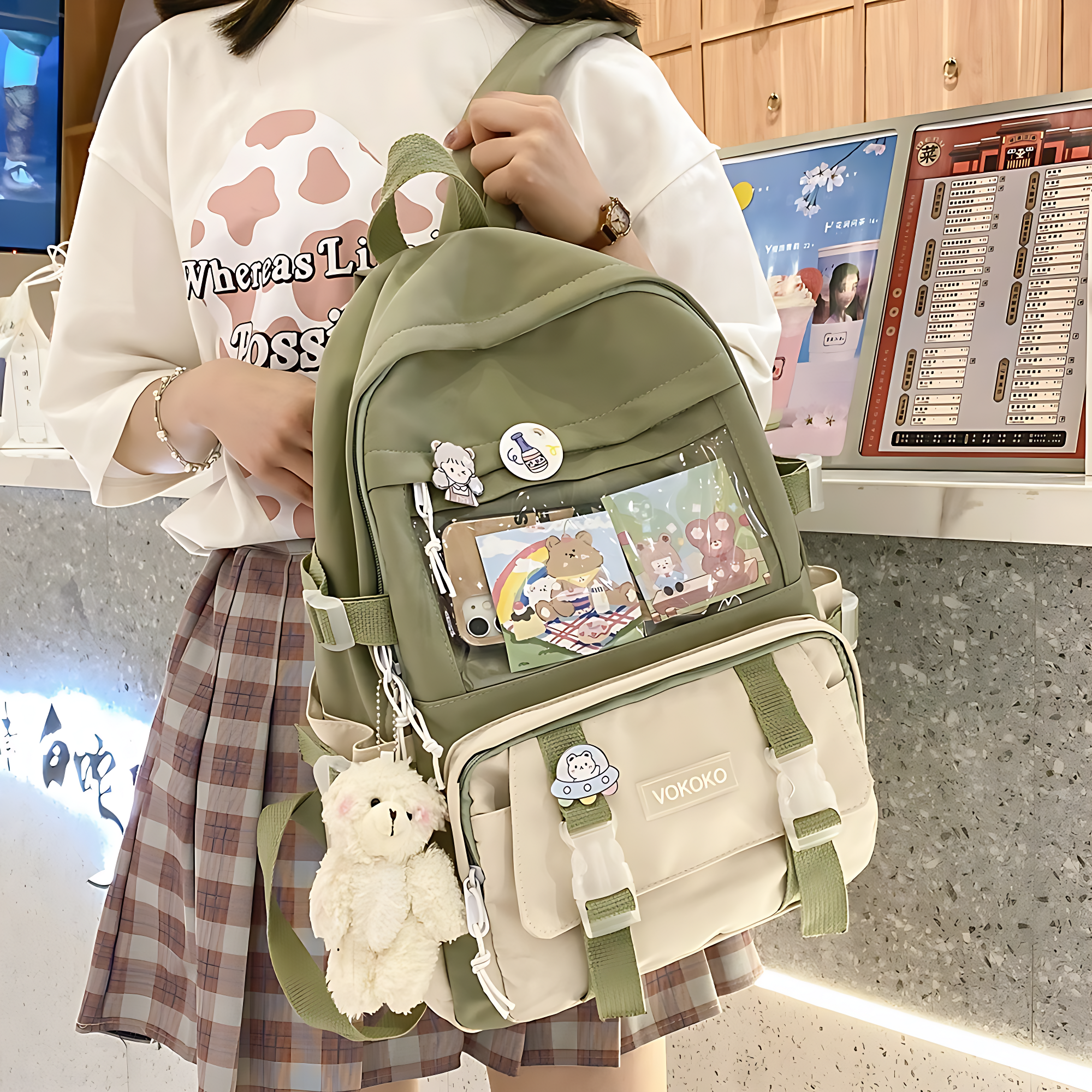 sac à dos kawaii japonais - Vert