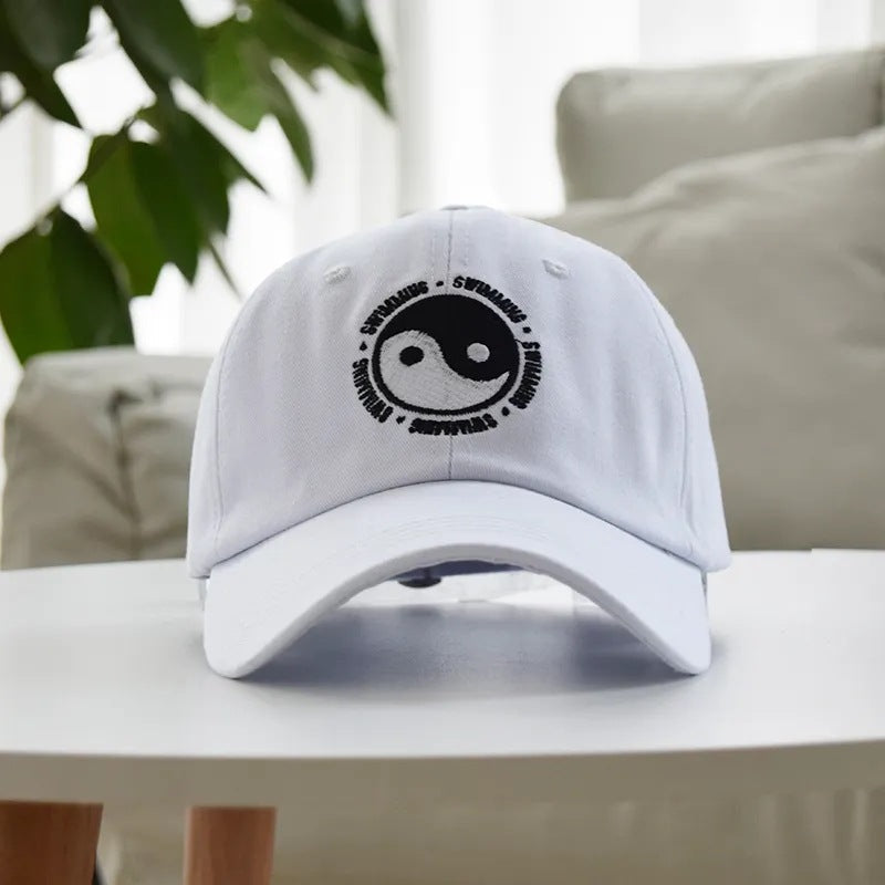Streetwear Casquette ’Ying Yang’ - Blanc / Ajustable
