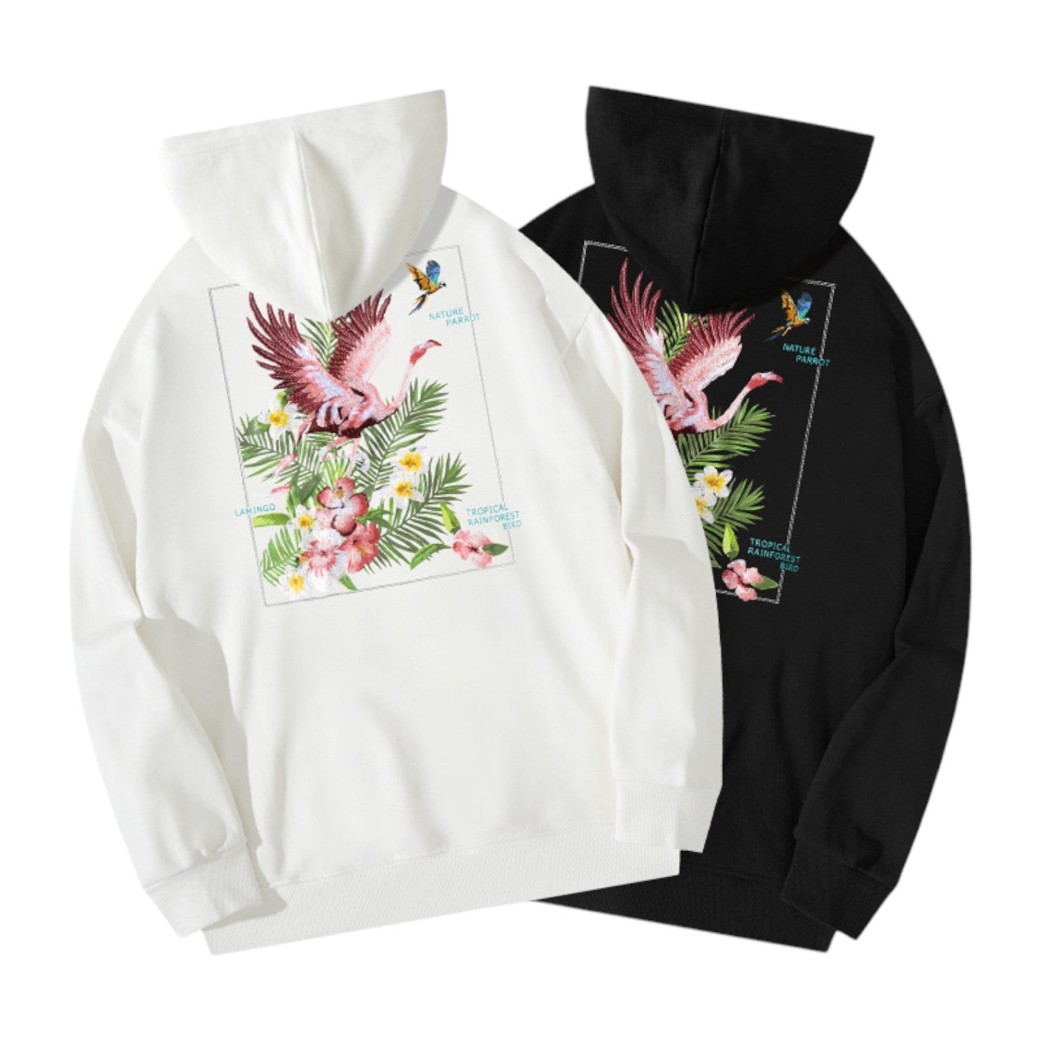 Sweat à Capuche Flamant Rose