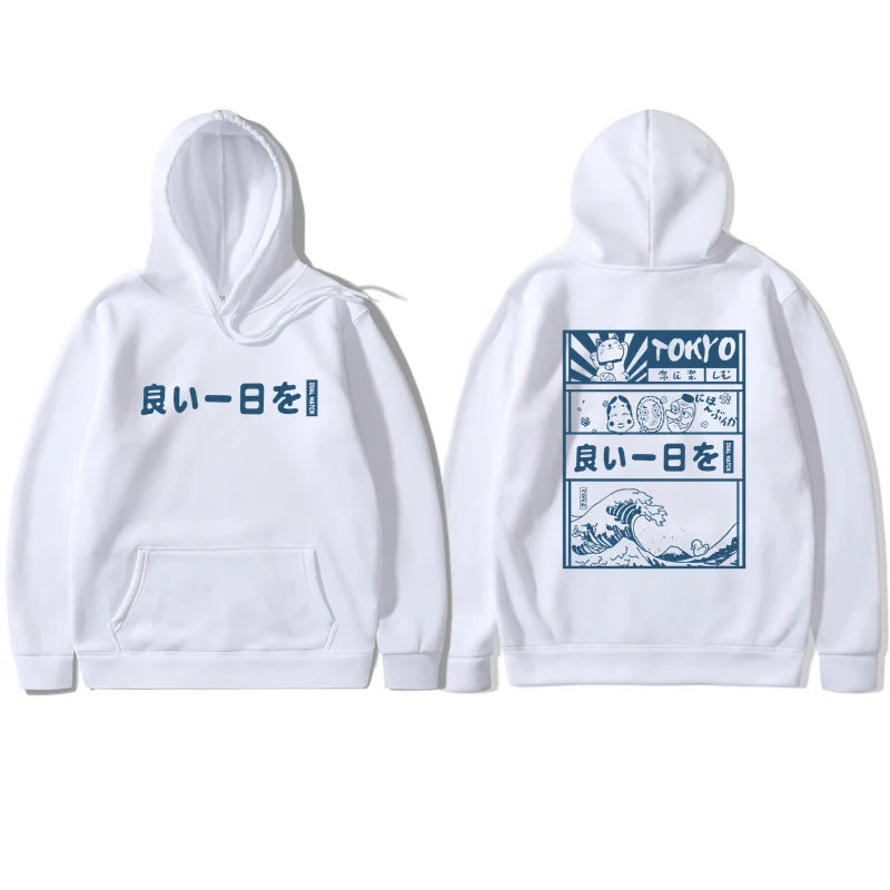 Sweat A Capuche Japonais ’Gwangju’ - Blanc 3 / S