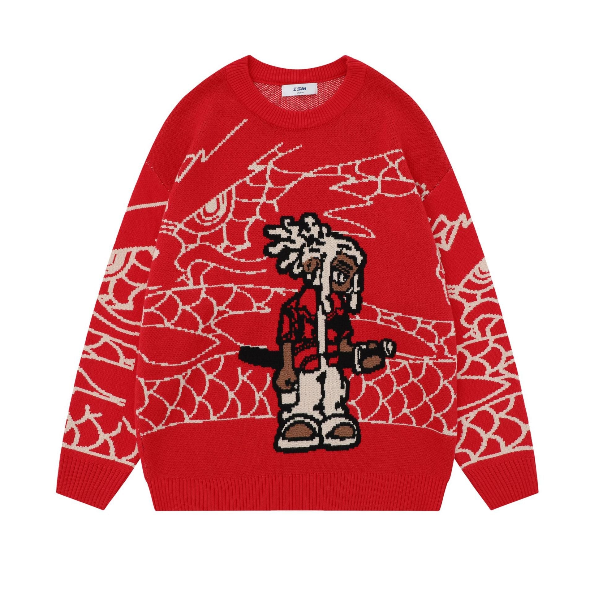 Sweat Shirt Japonais ’Hakuya’ - Rouge / S