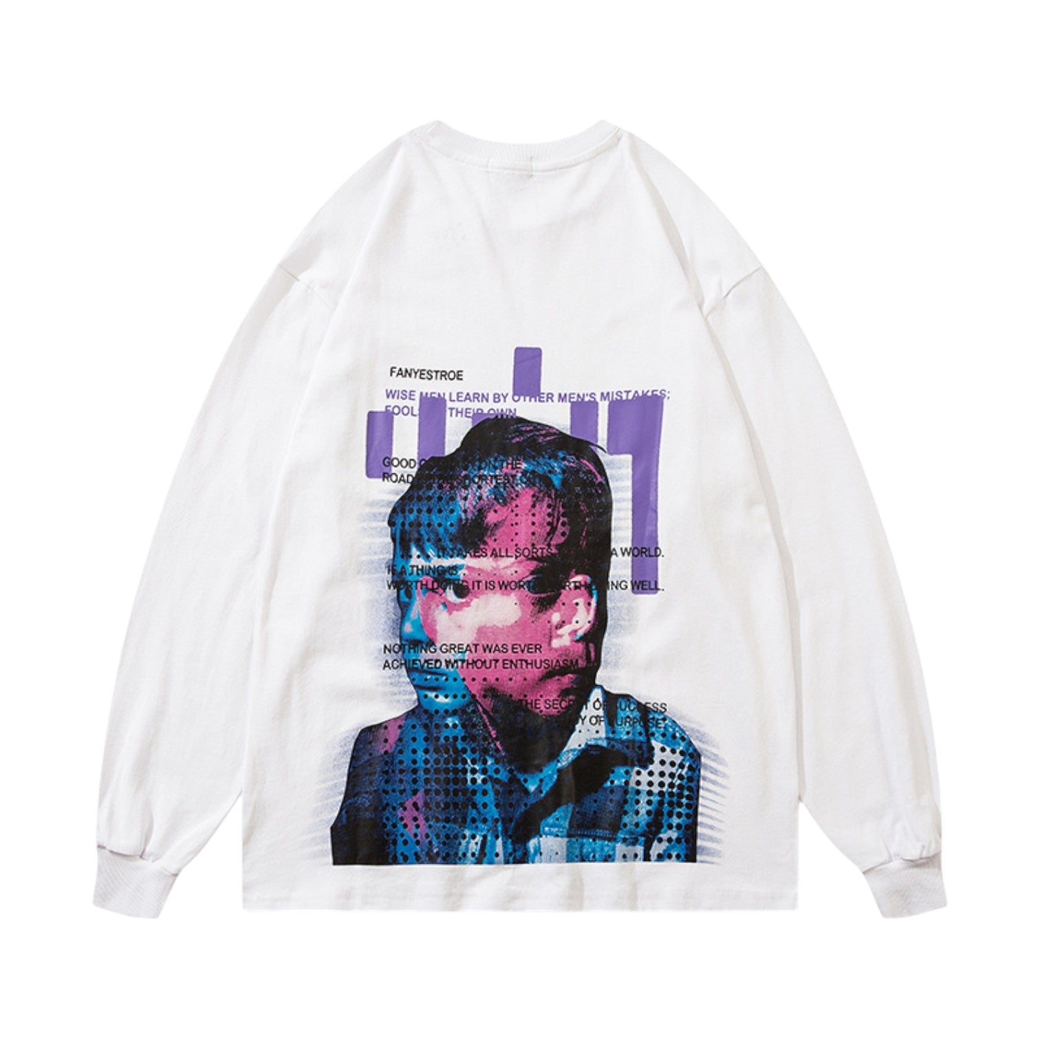 Sweatshirt Japonais Cyberpunk ’Nerdz’ - Blanc / M
