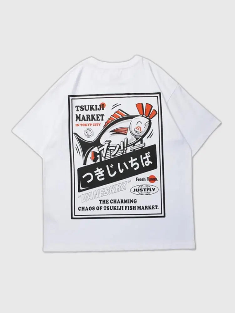 T-Shirt Carpe Japonaise ’Koyina Koi’ - Blanc / S