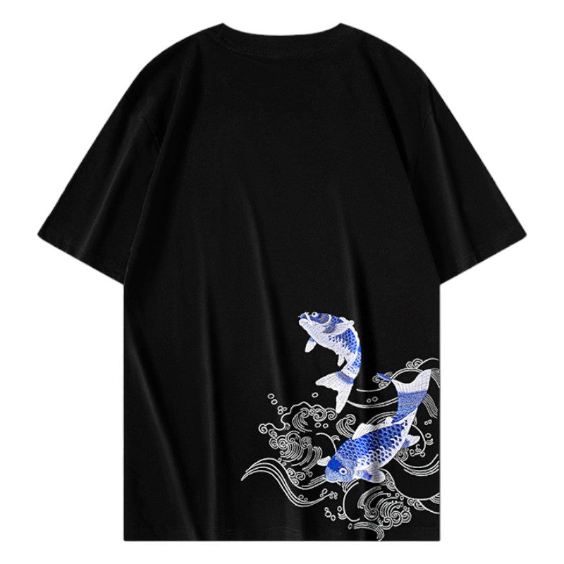 T-Shirt Carpe Koi - Noir / M