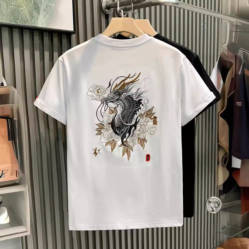T-Shirt Dragon Japonais - Blanc / S
