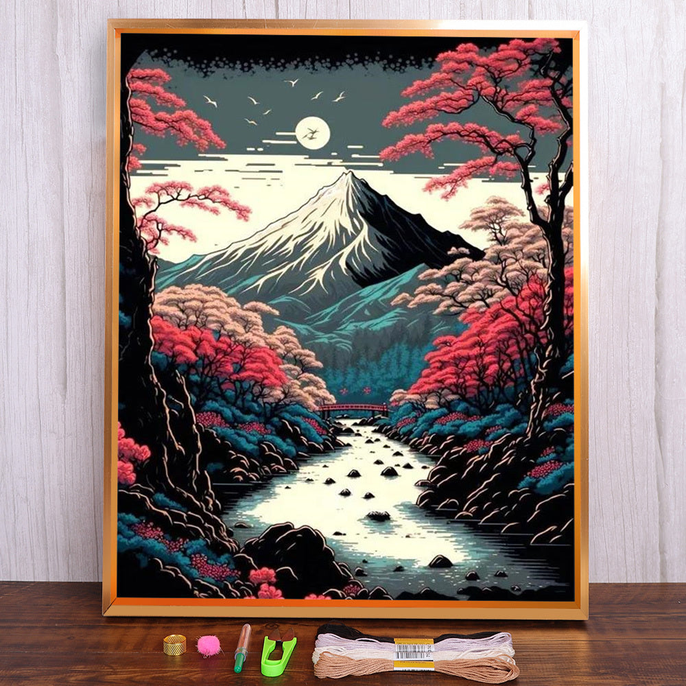 Tableau Japonais Traditionnel ’Ukiyo’ - 3 / 20x30cm