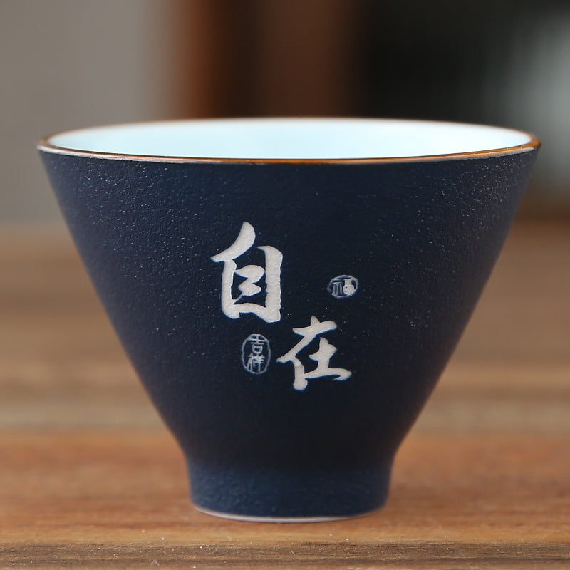 Tasse japonaise céramique - Coupe / Bleu