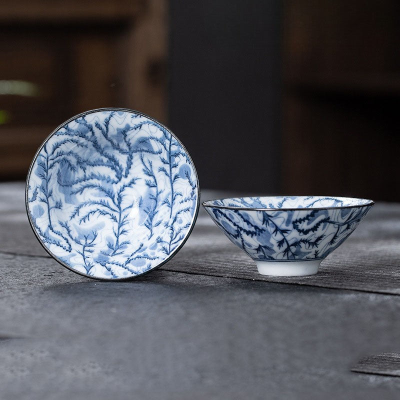 Tasse porcelaine fine japonais - Fleurs