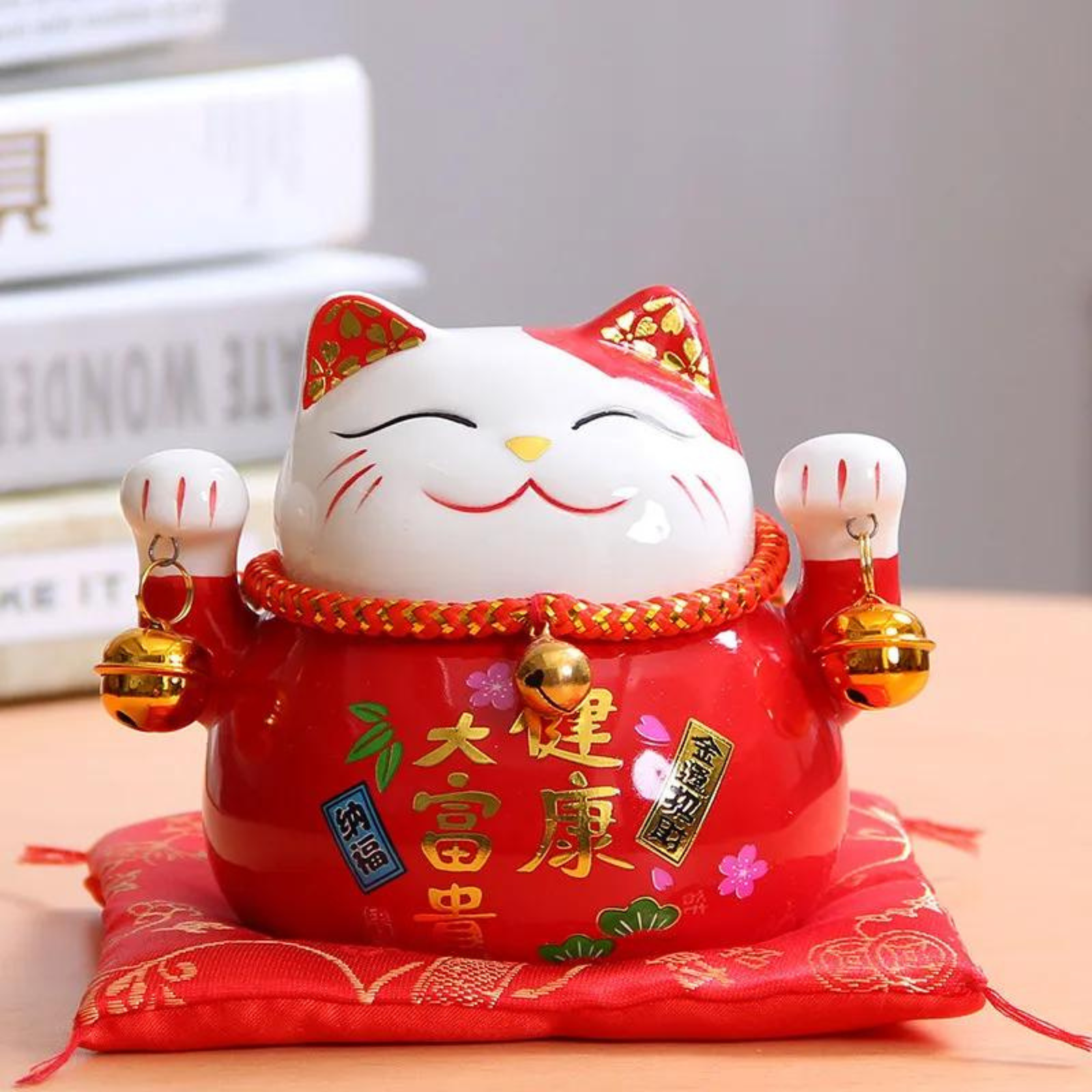 Tirelire Chat Japonais - Rouge