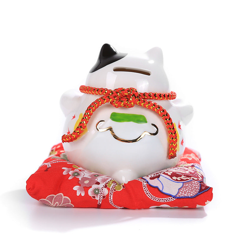 Tirelire Chat Japonais ’Tambourin’ - 11 x cm