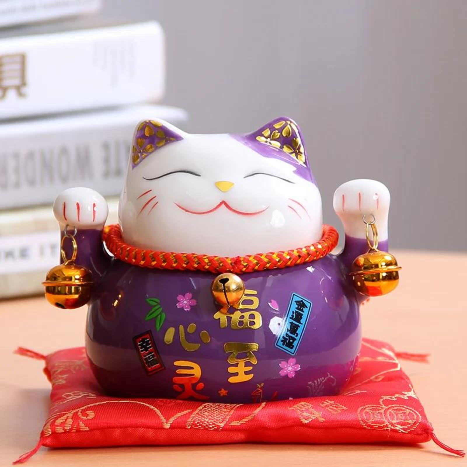Tirelire Chat Japonais - Violet