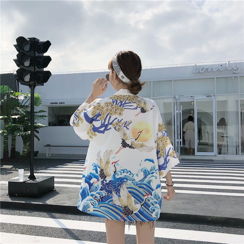 Veste de Kimono Femme ’Sanaé’ - Blanc / S